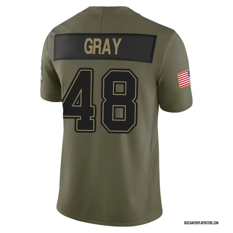 Nike J.T. Gray Tampa Bay Buccaneers Limited Gray Olive 2025 Salute to Service Jersey - Youth