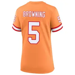 Nike Jack Browning Tampa Bay Buccaneers Game Brown Creamsicle 50th Season Jersey - Women's