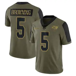 Nike Jack Browning Tampa Bay Buccaneers Limited Brown Olive 2021 Salute To Service Jersey - Men's
