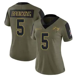 Nike Jack Browning Tampa Bay Buccaneers Limited Brown Olive 2021 Salute To Service Jersey - Women's