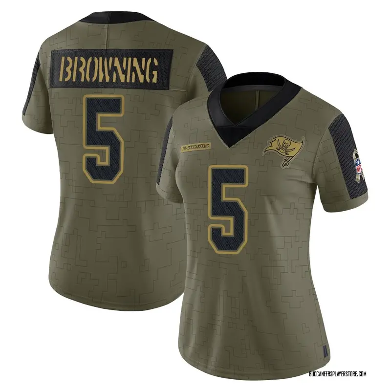 Nike Jack Browning Tampa Bay Buccaneers Limited Brown Olive 2021 Salute To Service Jersey - Women's