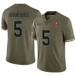 Nike Jack Browning Tampa Bay Buccaneers Limited Brown Olive 2022 Salute To Service Jersey - Youth