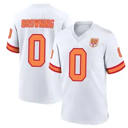 Nike Jake Browning Tampa Bay Buccaneers Game White '76 50th Season Jersey - Men's