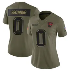 Nike Jake Browning Tampa Bay Buccaneers Limited Brown Olive 2025 Salute to Service Jersey - Women's