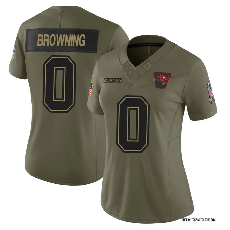 Nike Jake Browning Tampa Bay Buccaneers Limited Brown Olive 2025 Salute to Service Jersey - Women's