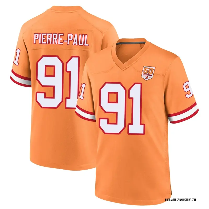 Nike Jason Pierre-Paul Tampa Bay Buccaneers Game Cream sicle 50th Season Jersey - Men's