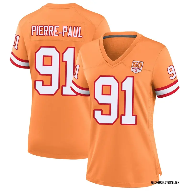 Nike Jason Pierre-Paul Tampa Bay Buccaneers Game Cream sicle 50th Season Jersey - Women's