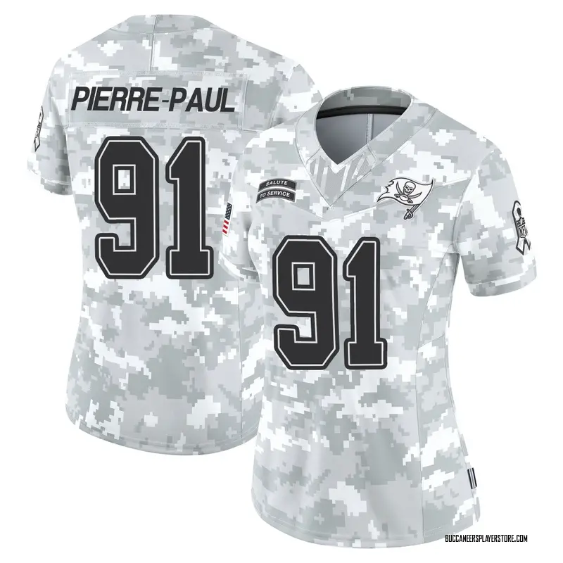 Nike Jason Pierre-Paul Tampa Bay Buccaneers Limited Arctic Camo 2024 Salute to Service Jersey - Women's