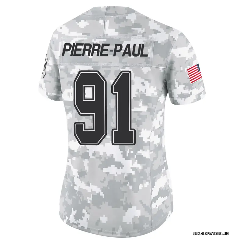 Nike Jason Pierre-Paul Tampa Bay Buccaneers Limited Arctic Camo 2024 Salute to Service Jersey - Women's