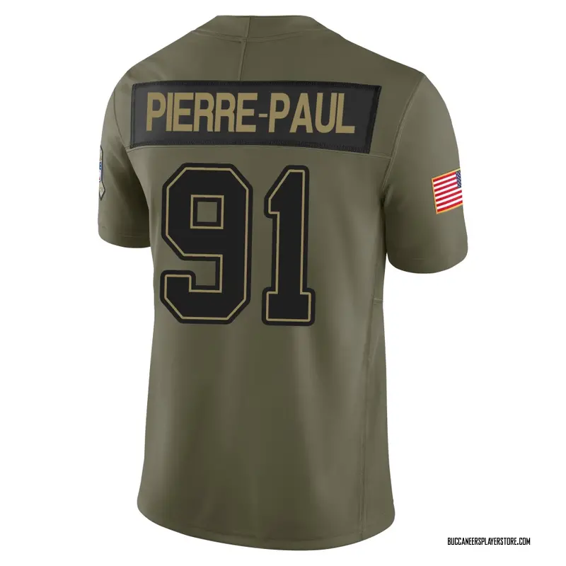 Nike Jason Pierre-Paul Tampa Bay Buccaneers Limited Olive 2025 Salute to Service Jersey - Youth