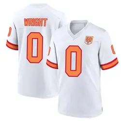 Nike Javin Wright Tampa Bay Buccaneers Game White '76 50th Season Jersey - Youth