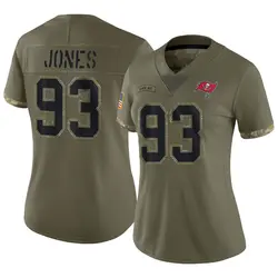 Nike Jayson Jones Tampa Bay Buccaneers Limited Olive 2022 Salute To Service Jersey - Women's