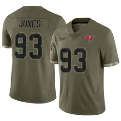 Nike Jayson Jones Tampa Bay Buccaneers Limited Olive 2022 Salute To Service Jersey - Youth