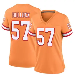 Nike John Bullock Tampa Bay Buccaneers Game Orange Throwback Jersey - Women's