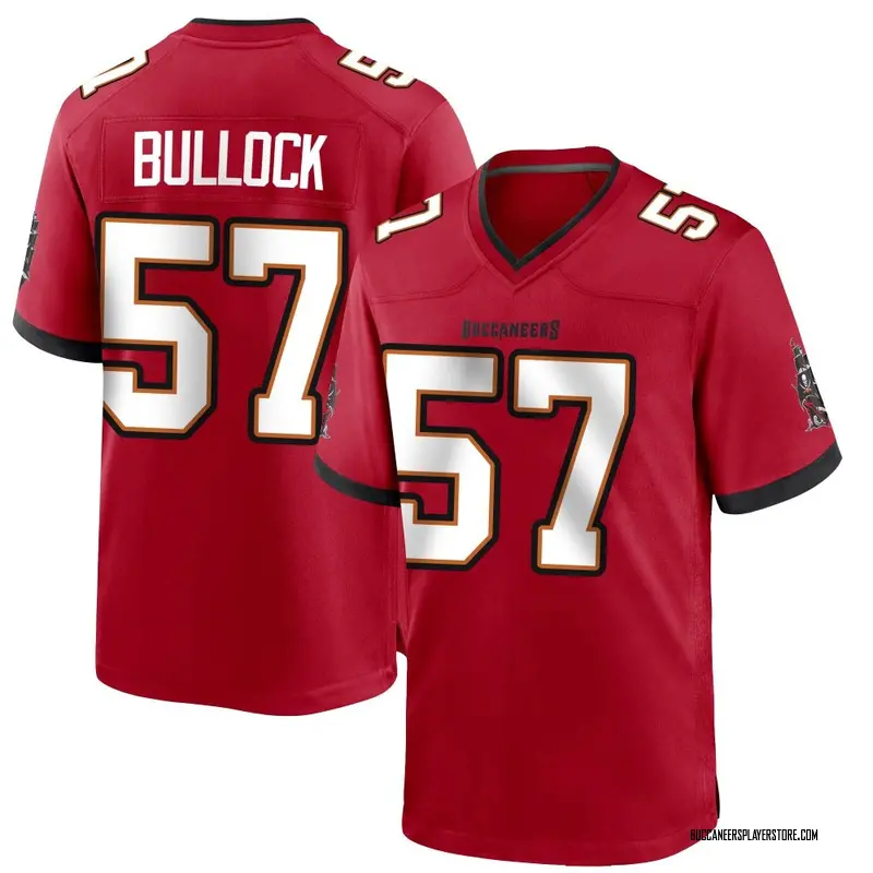 Nike John Bullock Tampa Bay Buccaneers Game Red Team Color Jersey - Men's