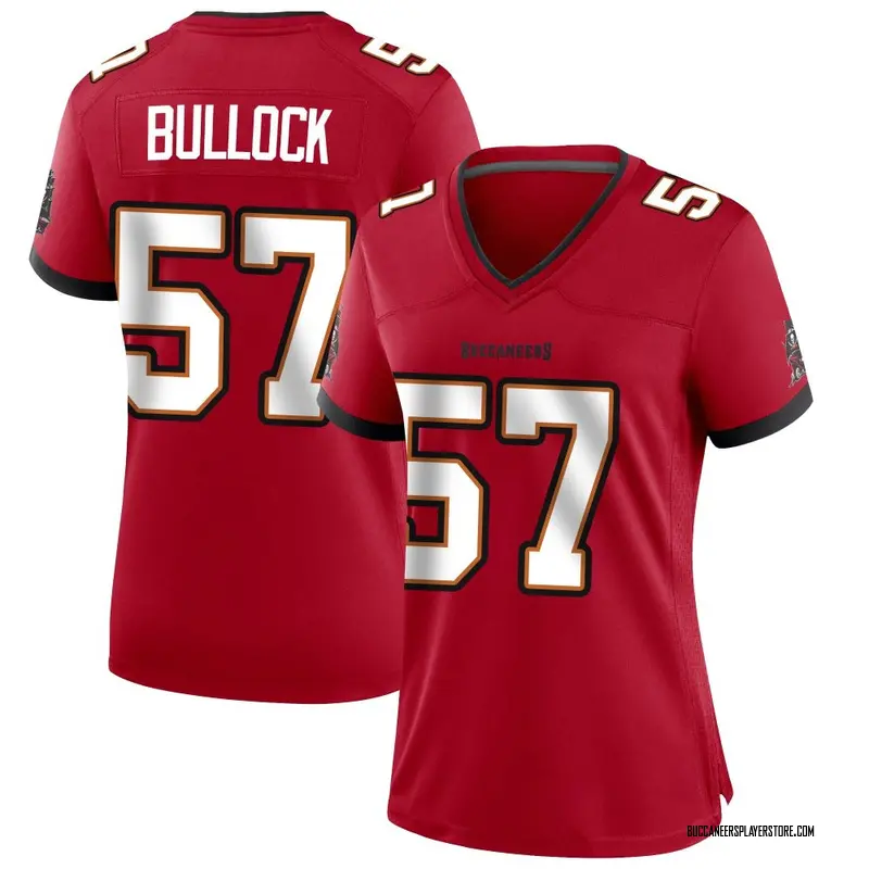 Nike John Bullock Tampa Bay Buccaneers Game Red Team Color Jersey - Women's