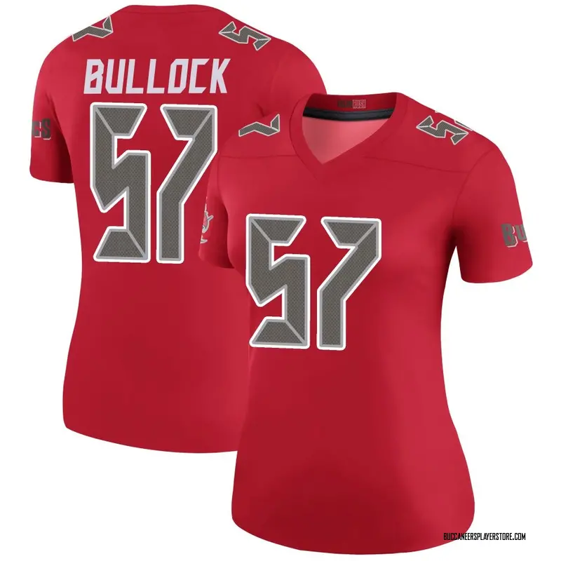 Nike John Bullock Tampa Bay Buccaneers Legend Red Color Rush Jersey - Women's