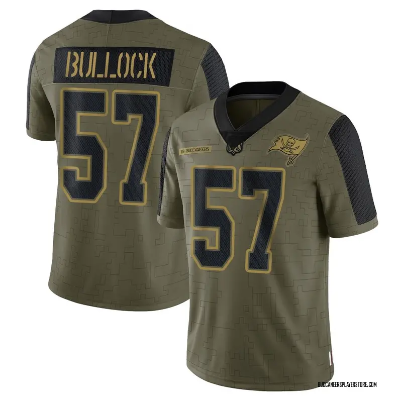 Nike John Bullock Tampa Bay Buccaneers Limited Olive 2021 Salute To Service Jersey - Men's