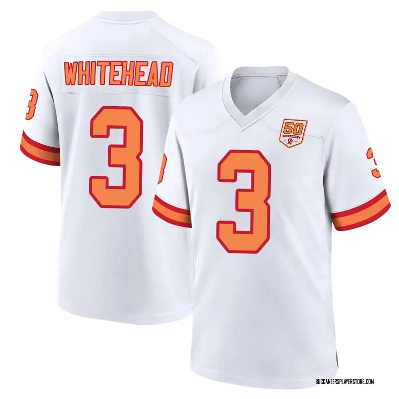 Nike Jordan Whitehead Tampa Bay Buccaneers Game White '76 50th Season Jersey - Youth