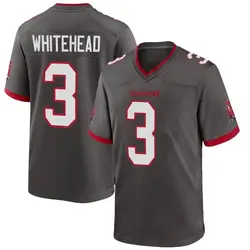 Nike Jordan Whitehead Tampa Bay Buccaneers Game White Pewter Alternate Jersey - Men's