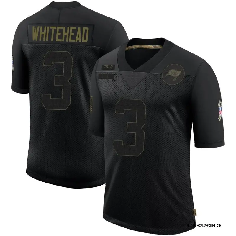 Nike Jordan Whitehead Tampa Bay Buccaneers Limited White Black 2020 Salute To Service Jersey - Youth
