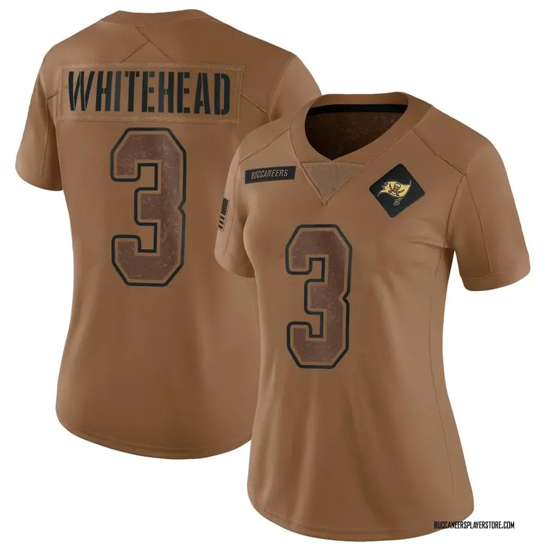 Nike Jordan Whitehead Tampa Bay Buccaneers Limited White Brown 2023 Salute To Service Jersey - Women's