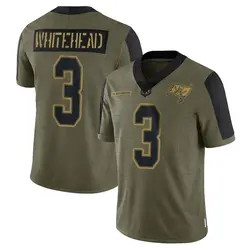 Nike Jordan Whitehead Tampa Bay Buccaneers Limited White Olive 2021 Salute To Service Jersey - Men's
