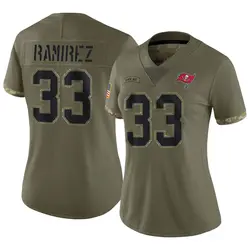 Nike Jose Ramirez Tampa Bay Buccaneers Limited Olive 2022 Salute To Service Jersey - Women's