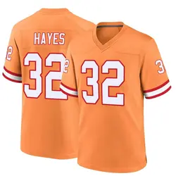 Nike Josh Hayes Tampa Bay Buccaneers Game Orange Throwback Jersey - Men's