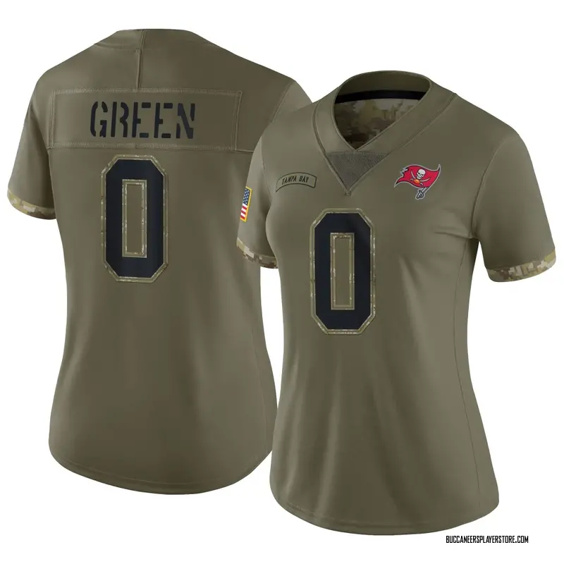Nike Josiah Green Tampa Bay Buccaneers Limited Green Olive 2022 Salute To Service Jersey - Women's