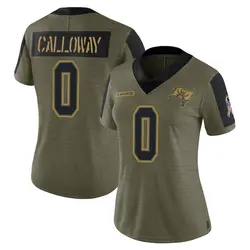 Nike Kadarius Calloway Tampa Bay Buccaneers Limited Olive 2021 Salute To Service Jersey - Women's