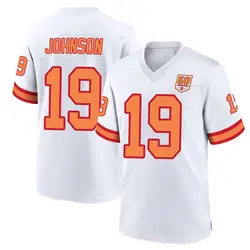 Nike Kameron Johnson Tampa Bay Buccaneers Game White '76 50th Season Jersey - Youth
