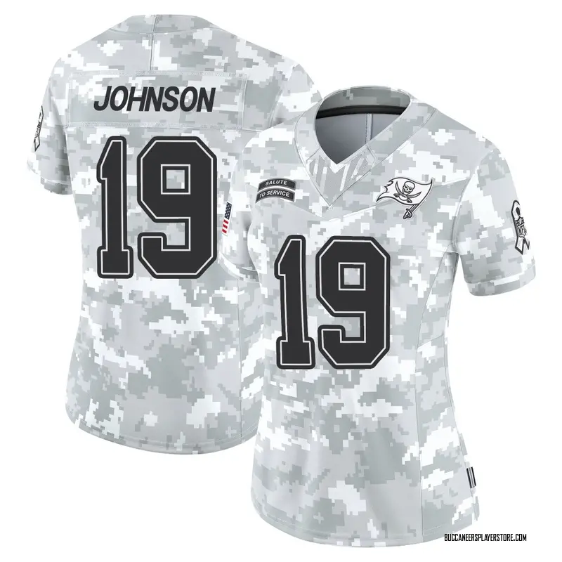 Nike Kameron Johnson Tampa Bay Buccaneers Limited Arctic Camo 2024 Salute to Service Jersey - Women's