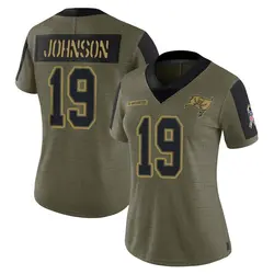 Nike Kameron Johnson Tampa Bay Buccaneers Limited Olive 2021 Salute To Service Jersey - Women's