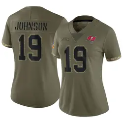 Nike Kameron Johnson Tampa Bay Buccaneers Limited Olive 2022 Salute To Service Jersey - Women's