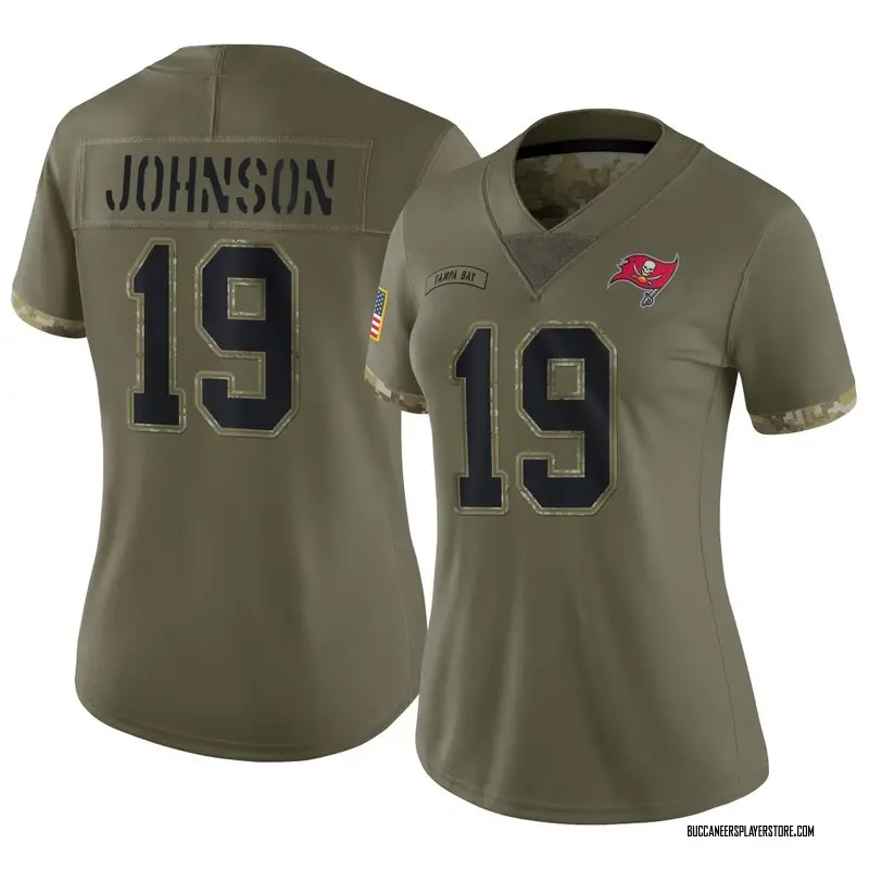Nike Kameron Johnson Tampa Bay Buccaneers Limited Olive 2022 Salute To Service Jersey - Women's