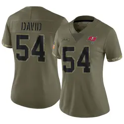 Nike Lavonte David Tampa Bay Buccaneers Limited Olive 2022 Salute To Service Jersey - Women's