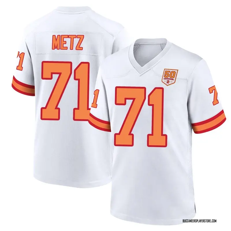 Nike Lorenz Metz Tampa Bay Buccaneers Game White '76 50th Season Jersey - Youth