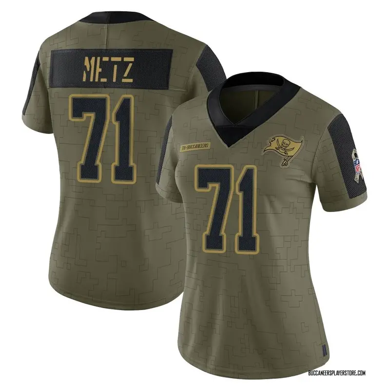 Nike Lorenz Metz Tampa Bay Buccaneers Limited Olive 2021 Salute To Service Jersey - Women's