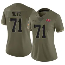 Nike Lorenz Metz Tampa Bay Buccaneers Limited Olive 2022 Salute To Service Jersey - Women's