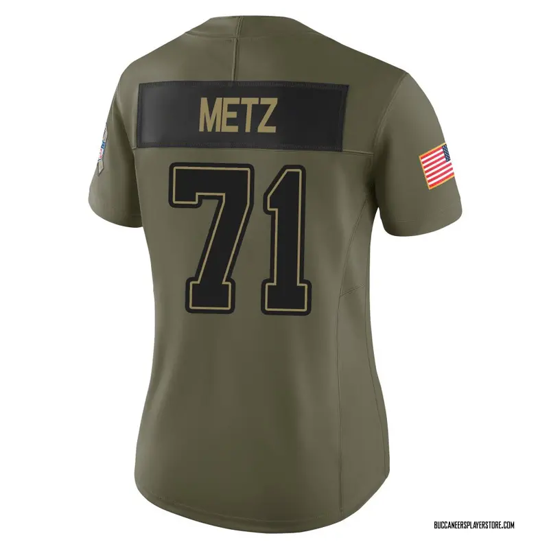 Nike Lorenz Metz Tampa Bay Buccaneers Limited Olive 2025 Salute to Service Jersey - Women's