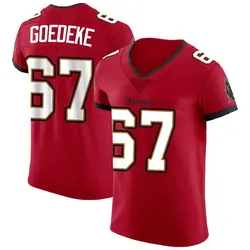 Nike Luke Goedeke Tampa Bay Buccaneers Elite Red Vapor Jersey - Men's