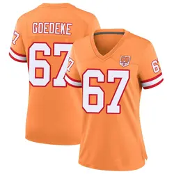 Nike Luke Goedeke Tampa Bay Buccaneers Game Cream sicle 50th Season Jersey - Women's