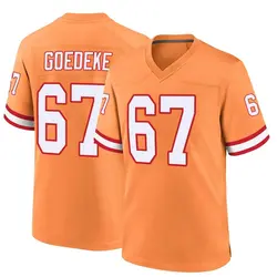 Nike Luke Goedeke Tampa Bay Buccaneers Game Orange Throwback Jersey - Men's