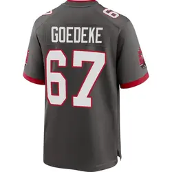 Nike Luke Goedeke Tampa Bay Buccaneers Game Pewter Alternate Jersey - Men's