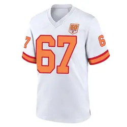 Nike Luke Goedeke Tampa Bay Buccaneers Game White '76 50th Season Jersey - Men's