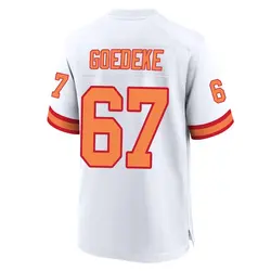 Nike Luke Goedeke Tampa Bay Buccaneers Game White '76 50th Season Jersey - Men's
