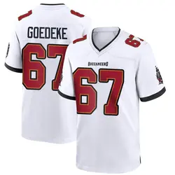 Nike Luke Goedeke Tampa Bay Buccaneers Game White Jersey - Men's