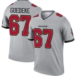 Nike Luke Goedeke Tampa Bay Buccaneers Legend Gray Inverted Jersey - Youth