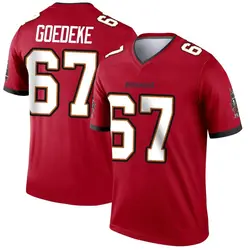 Nike Luke Goedeke Tampa Bay Buccaneers Legend Red Jersey - Men's